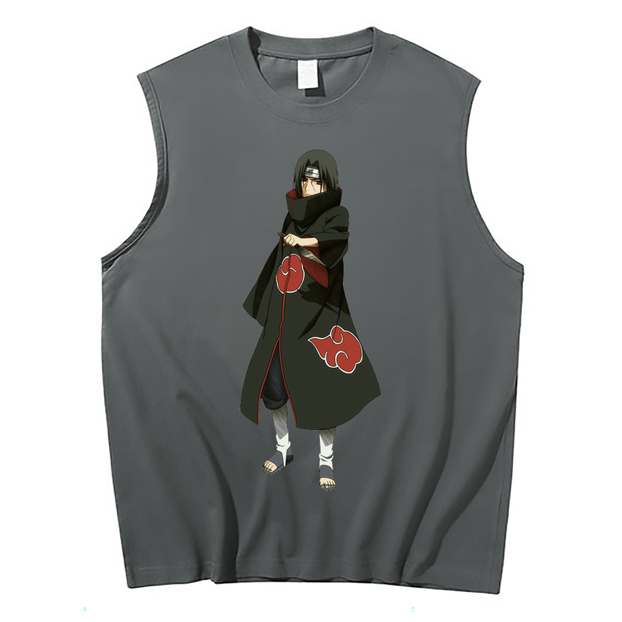 （画像用） NARUTO -ナルト- うちは イタチ Uchiha Itachi コットン100％タンクトップ（フロントプリント）